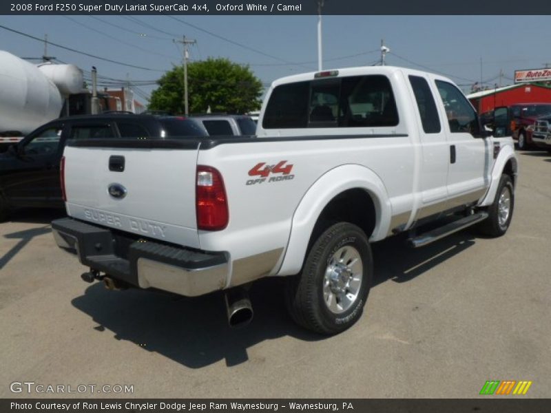 Oxford White / Camel 2008 Ford F250 Super Duty Lariat SuperCab 4x4