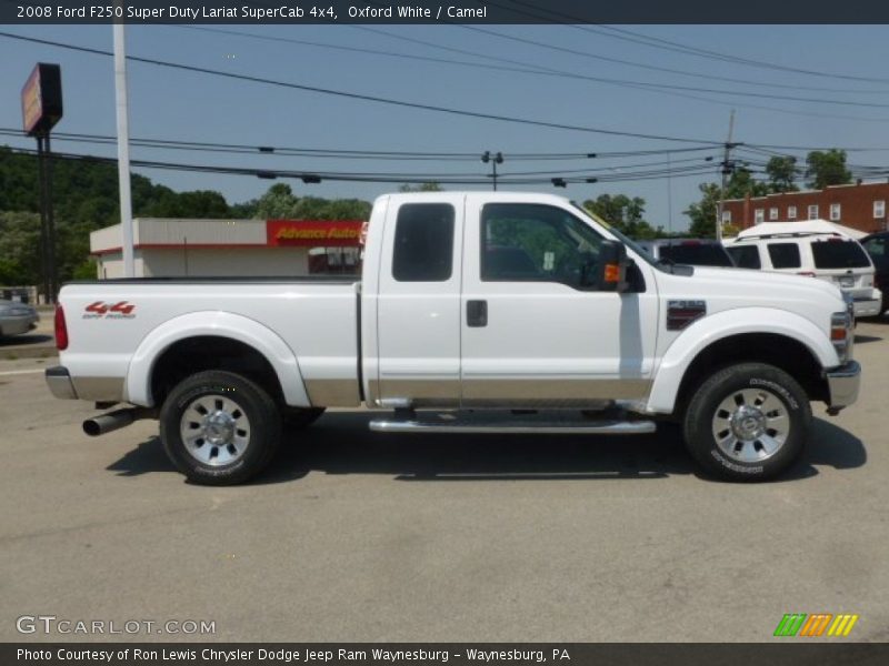 Oxford White / Camel 2008 Ford F250 Super Duty Lariat SuperCab 4x4