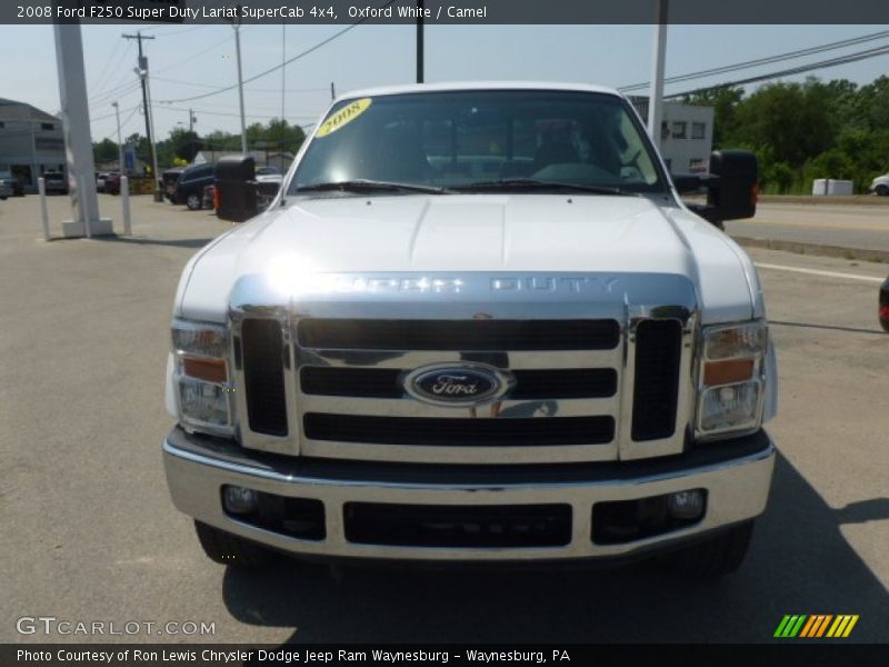 Oxford White / Camel 2008 Ford F250 Super Duty Lariat SuperCab 4x4
