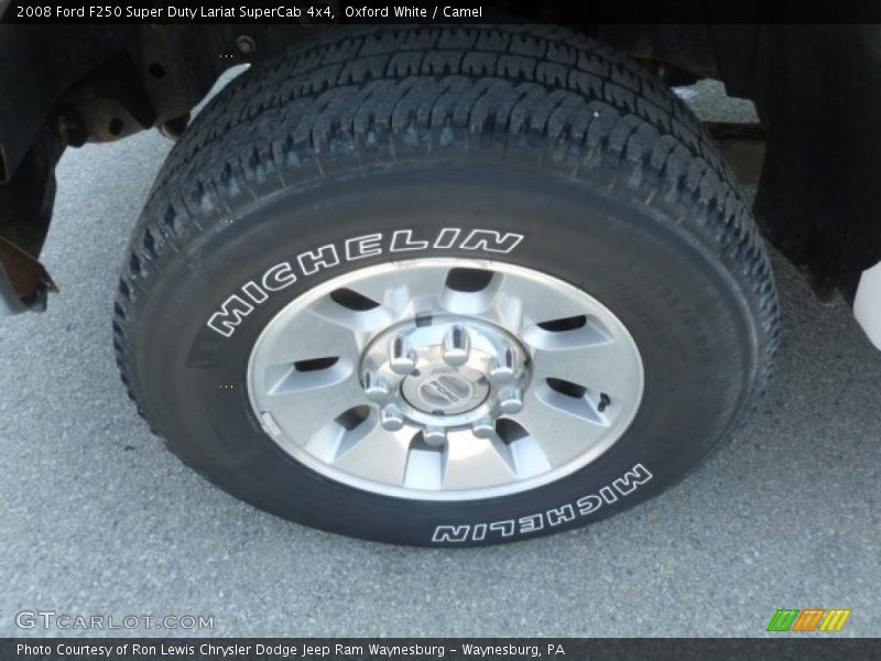 Oxford White / Camel 2008 Ford F250 Super Duty Lariat SuperCab 4x4