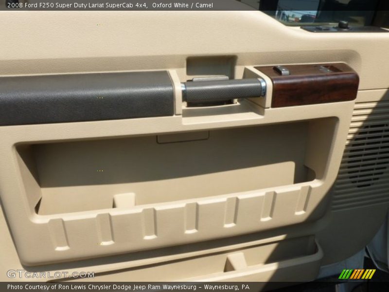 Oxford White / Camel 2008 Ford F250 Super Duty Lariat SuperCab 4x4