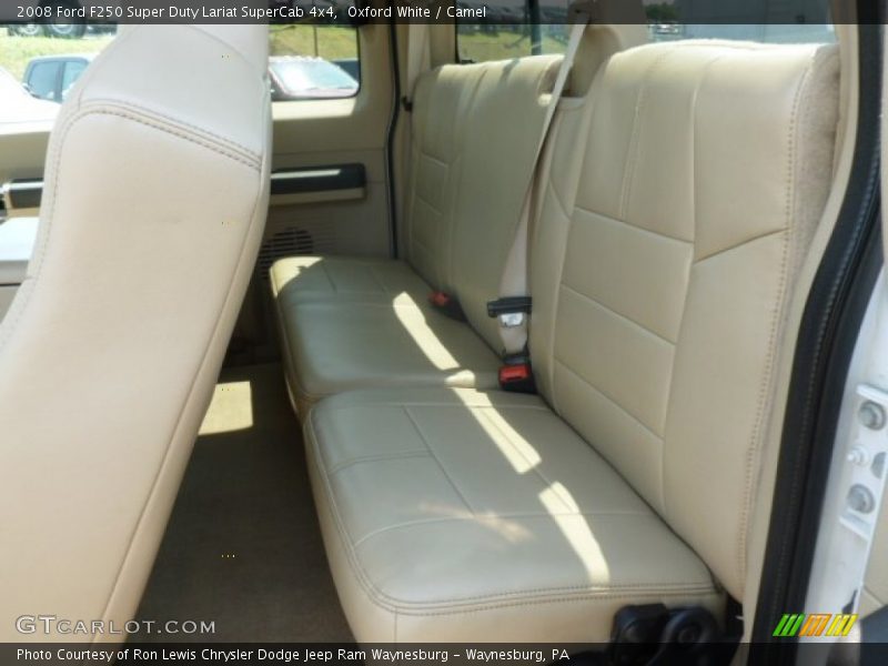 Oxford White / Camel 2008 Ford F250 Super Duty Lariat SuperCab 4x4