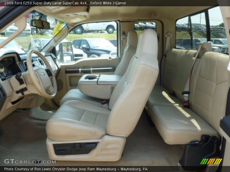 Oxford White / Camel 2008 Ford F250 Super Duty Lariat SuperCab 4x4