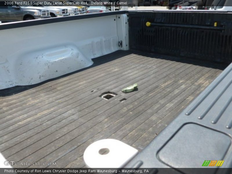 Oxford White / Camel 2008 Ford F250 Super Duty Lariat SuperCab 4x4
