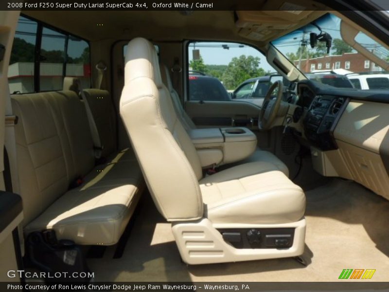 Oxford White / Camel 2008 Ford F250 Super Duty Lariat SuperCab 4x4