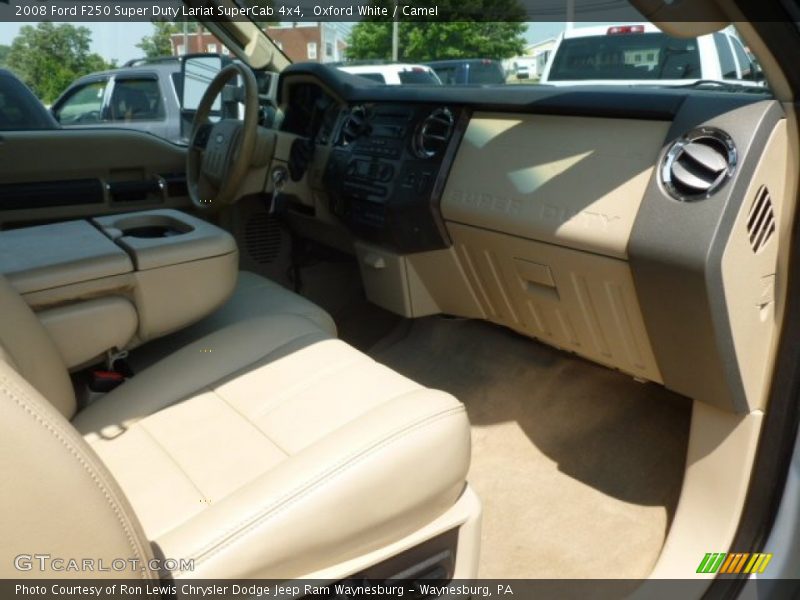 Oxford White / Camel 2008 Ford F250 Super Duty Lariat SuperCab 4x4