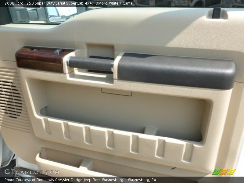 Oxford White / Camel 2008 Ford F250 Super Duty Lariat SuperCab 4x4