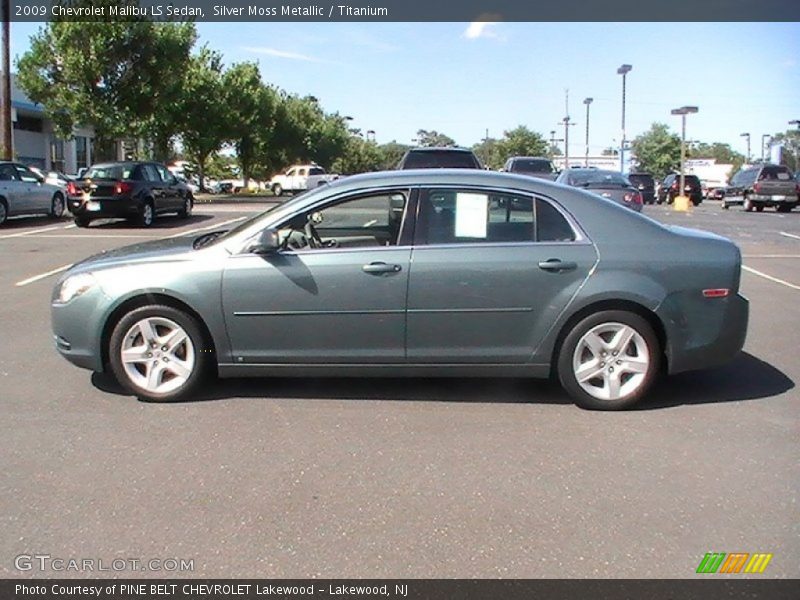 Silver Moss Metallic / Titanium 2009 Chevrolet Malibu LS Sedan