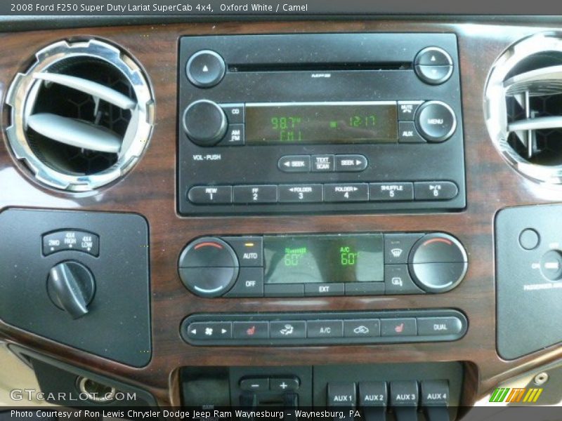 Oxford White / Camel 2008 Ford F250 Super Duty Lariat SuperCab 4x4