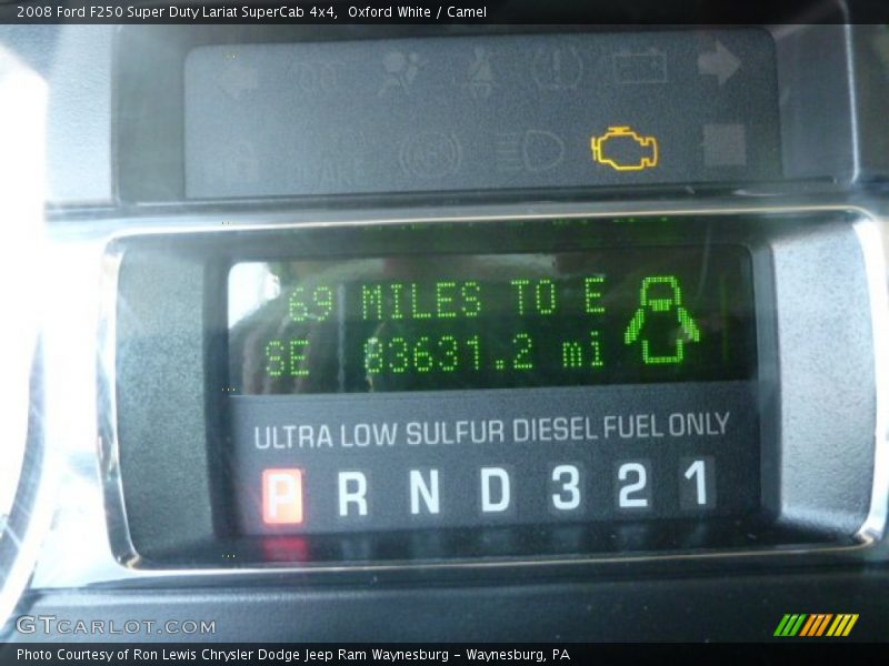 Oxford White / Camel 2008 Ford F250 Super Duty Lariat SuperCab 4x4