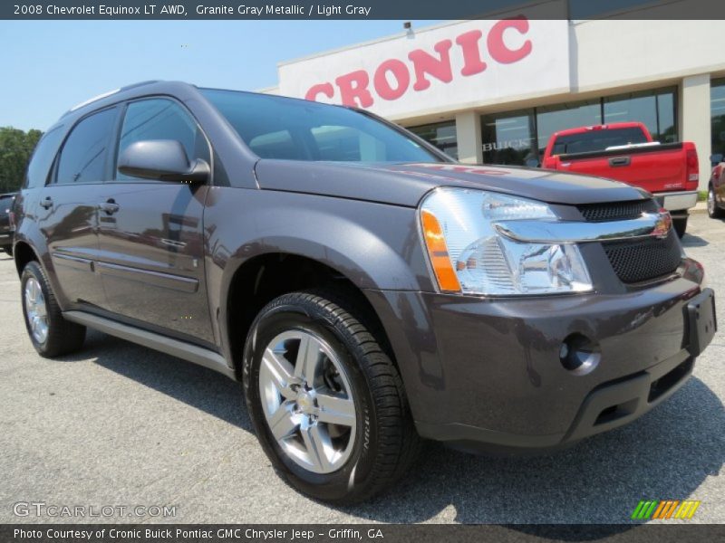 Granite Gray Metallic / Light Gray 2008 Chevrolet Equinox LT AWD