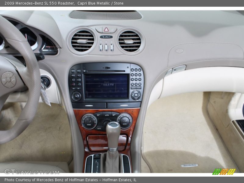 Capri Blue Metallic / Stone 2009 Mercedes-Benz SL 550 Roadster