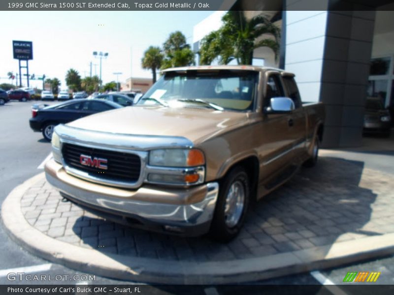 Topaz Gold Metallic / Oak 1999 GMC Sierra 1500 SLT Extended Cab