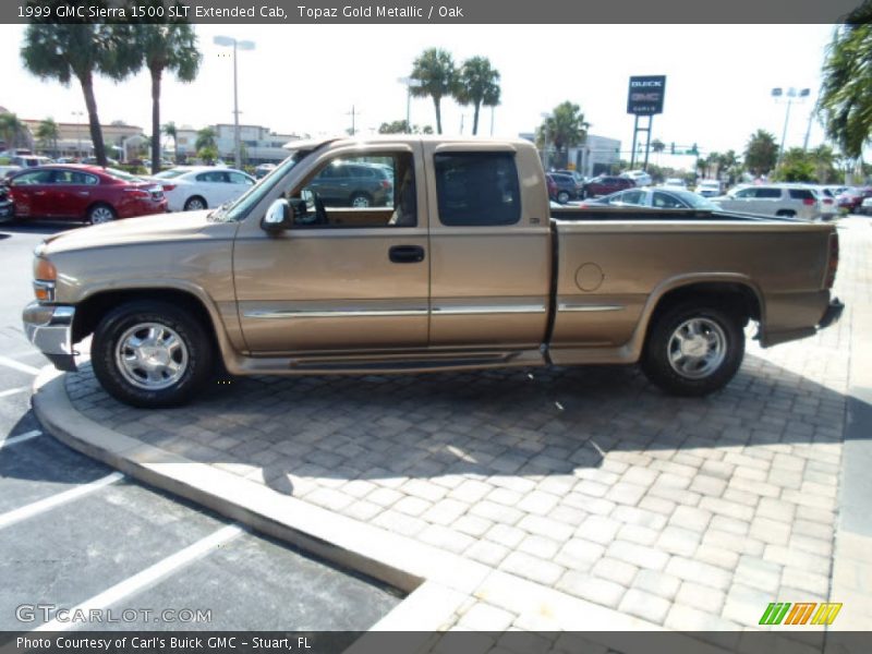 Topaz Gold Metallic / Oak 1999 GMC Sierra 1500 SLT Extended Cab