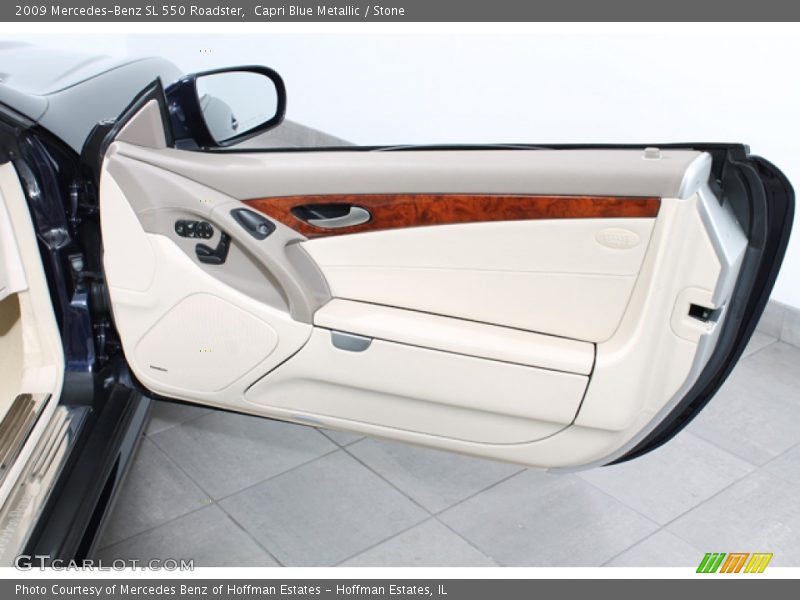 Capri Blue Metallic / Stone 2009 Mercedes-Benz SL 550 Roadster