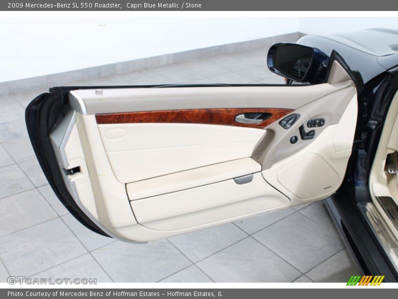 Capri Blue Metallic / Stone 2009 Mercedes-Benz SL 550 Roadster