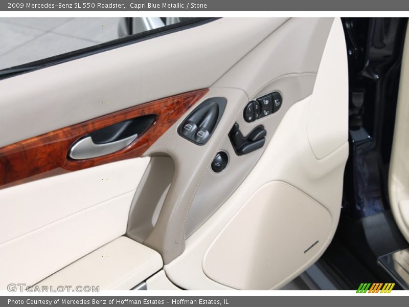 Capri Blue Metallic / Stone 2009 Mercedes-Benz SL 550 Roadster