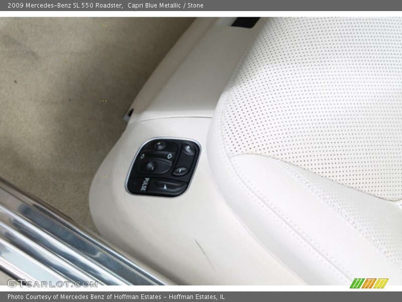 Capri Blue Metallic / Stone 2009 Mercedes-Benz SL 550 Roadster