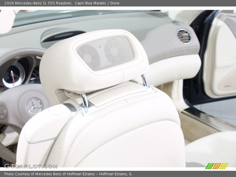 Capri Blue Metallic / Stone 2009 Mercedes-Benz SL 550 Roadster