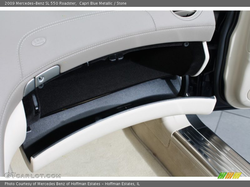 Capri Blue Metallic / Stone 2009 Mercedes-Benz SL 550 Roadster