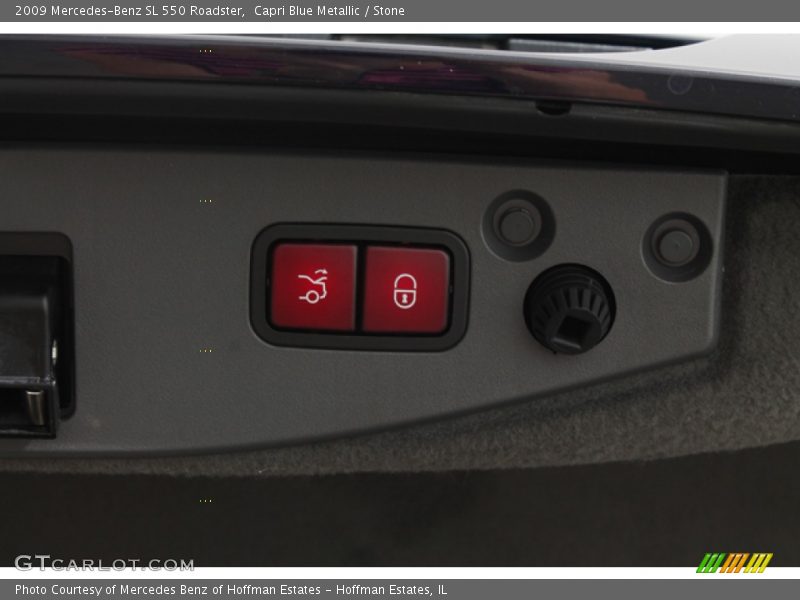 Capri Blue Metallic / Stone 2009 Mercedes-Benz SL 550 Roadster