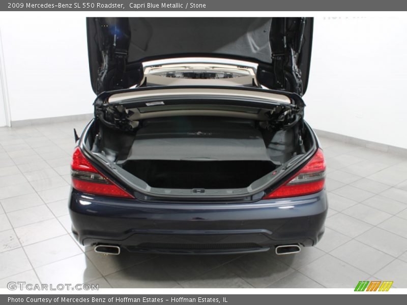 Capri Blue Metallic / Stone 2009 Mercedes-Benz SL 550 Roadster