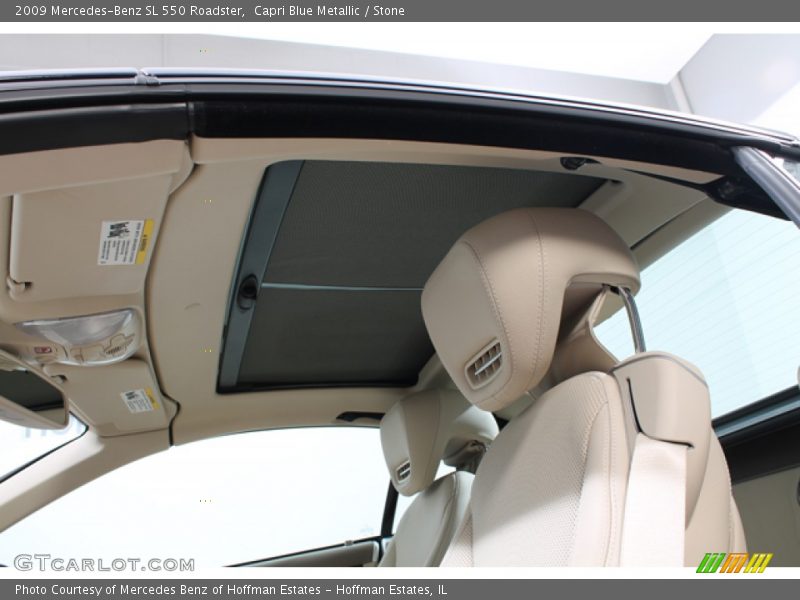 Capri Blue Metallic / Stone 2009 Mercedes-Benz SL 550 Roadster
