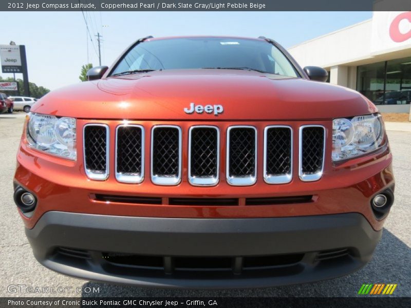 Copperhead Pearl / Dark Slate Gray/Light Pebble Beige 2012 Jeep Compass Latitude