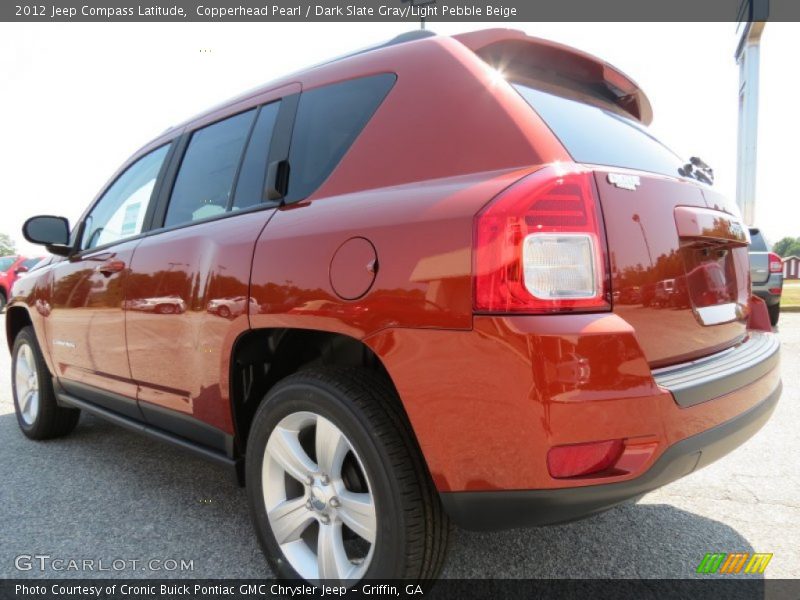 Copperhead Pearl / Dark Slate Gray/Light Pebble Beige 2012 Jeep Compass Latitude