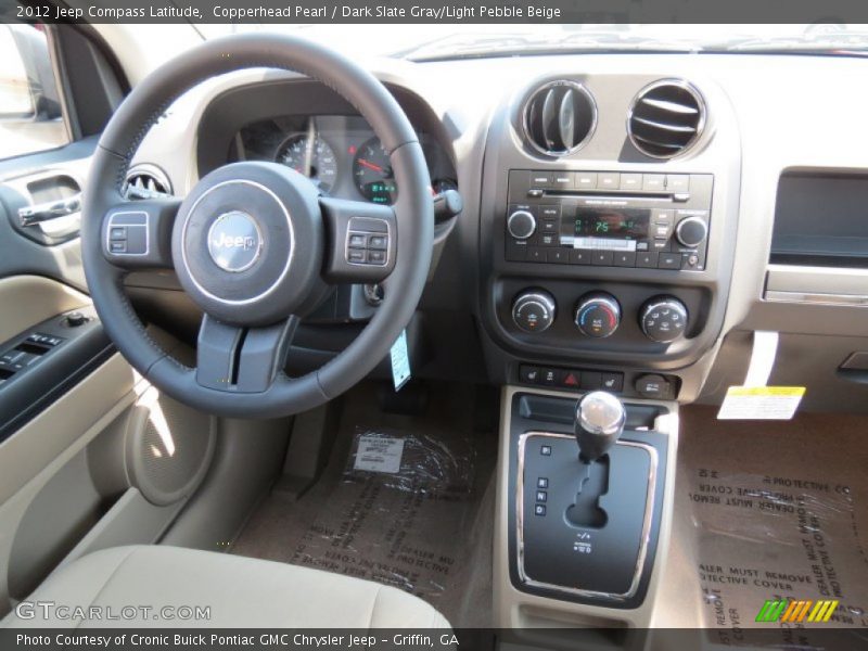 Copperhead Pearl / Dark Slate Gray/Light Pebble Beige 2012 Jeep Compass Latitude