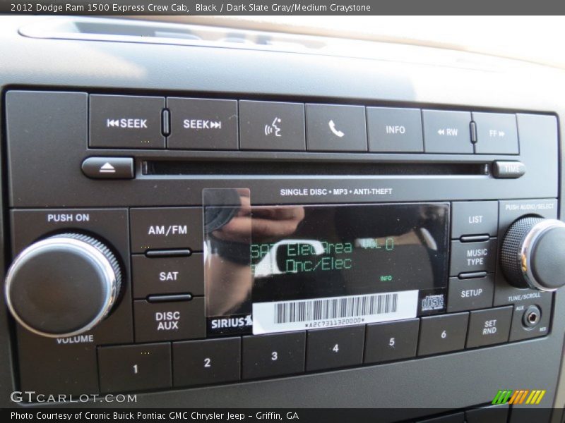 Black / Dark Slate Gray/Medium Graystone 2012 Dodge Ram 1500 Express Crew Cab