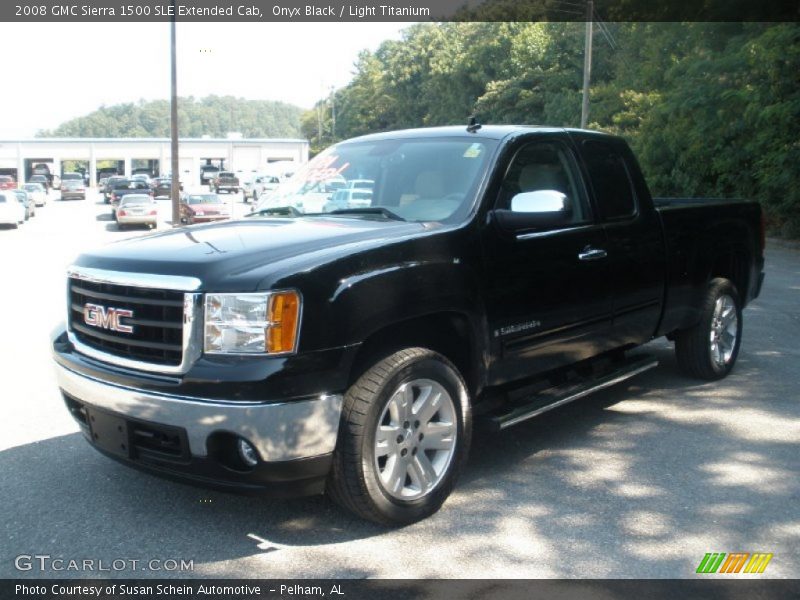 Onyx Black / Light Titanium 2008 GMC Sierra 1500 SLE Extended Cab