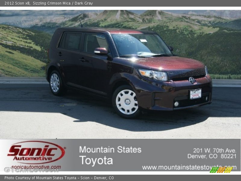 Sizzling Crimson Mica / Dark Gray 2012 Scion xB
