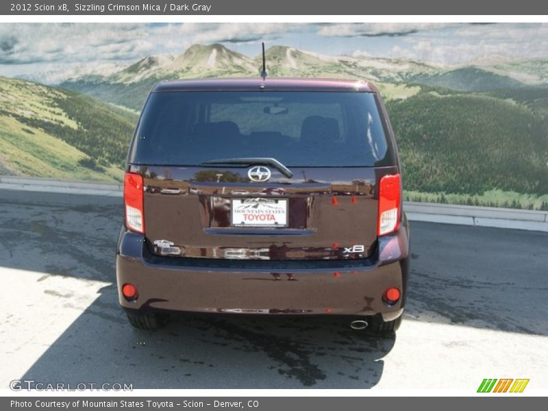 Sizzling Crimson Mica / Dark Gray 2012 Scion xB