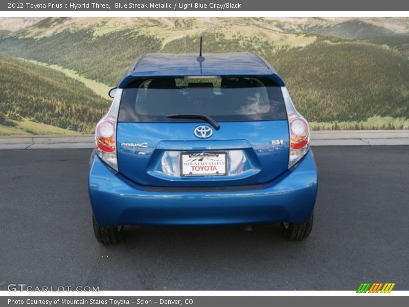 Blue Streak Metallic / Light Blue Gray/Black 2012 Toyota Prius c Hybrid Three