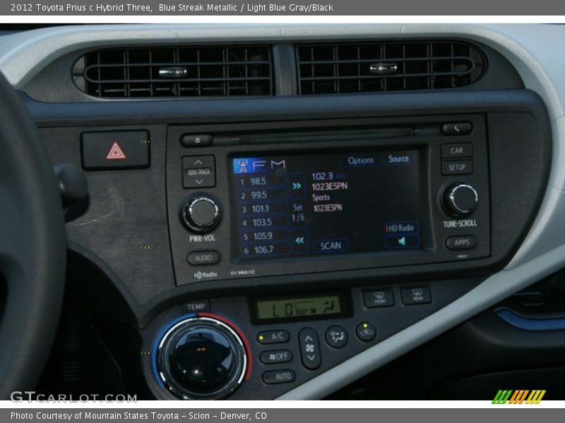 Audio System of 2012 Prius c Hybrid Three