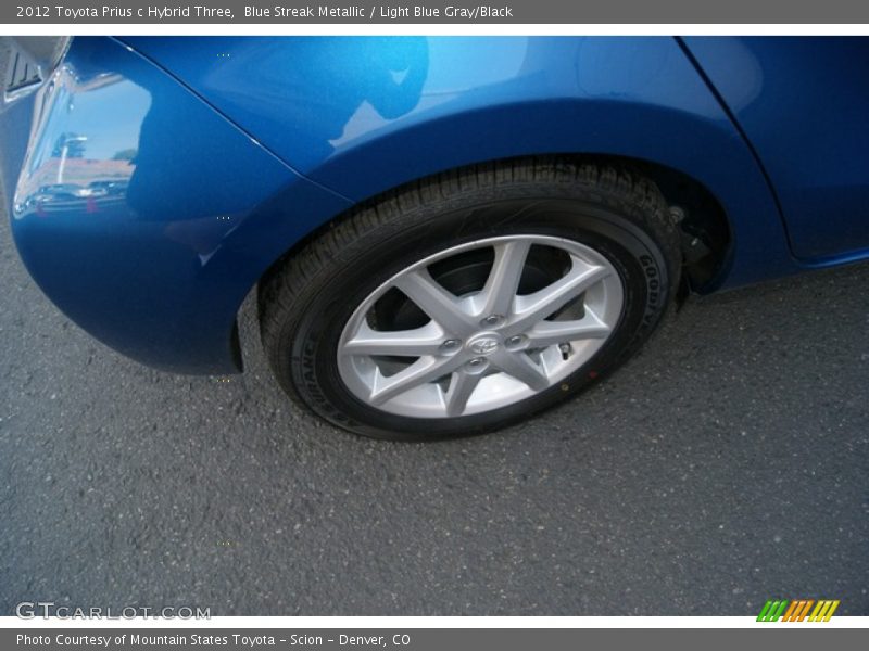 Blue Streak Metallic / Light Blue Gray/Black 2012 Toyota Prius c Hybrid Three