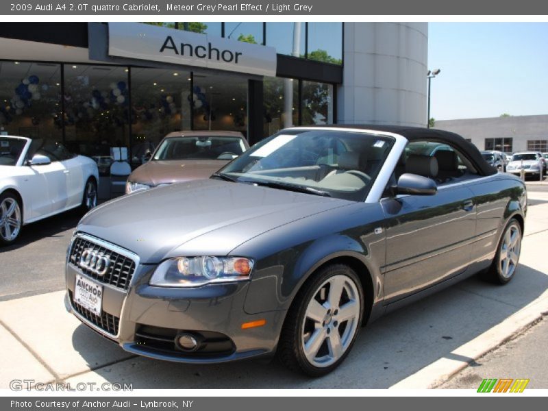 Meteor Grey Pearl Effect / Light Grey 2009 Audi A4 2.0T quattro Cabriolet