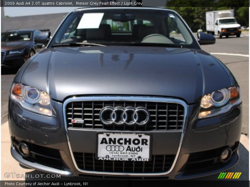 Meteor Grey Pearl Effect / Light Grey 2009 Audi A4 2.0T quattro Cabriolet