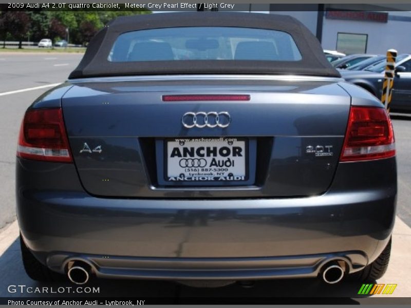 Meteor Grey Pearl Effect / Light Grey 2009 Audi A4 2.0T quattro Cabriolet