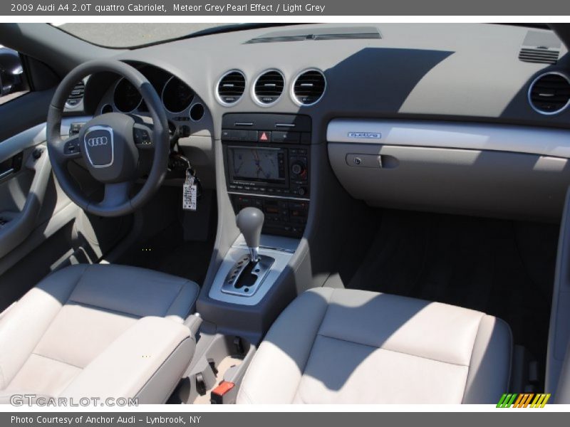 Meteor Grey Pearl Effect / Light Grey 2009 Audi A4 2.0T quattro Cabriolet