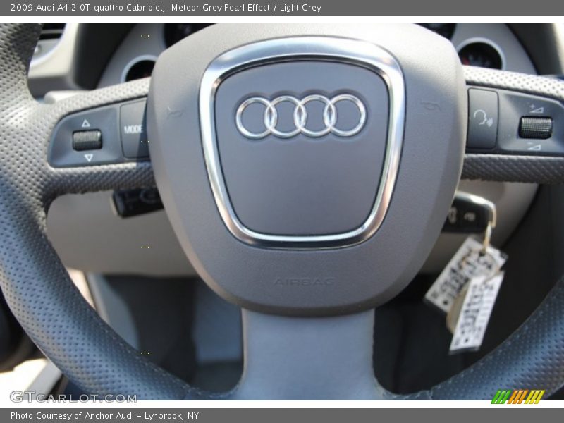 Meteor Grey Pearl Effect / Light Grey 2009 Audi A4 2.0T quattro Cabriolet