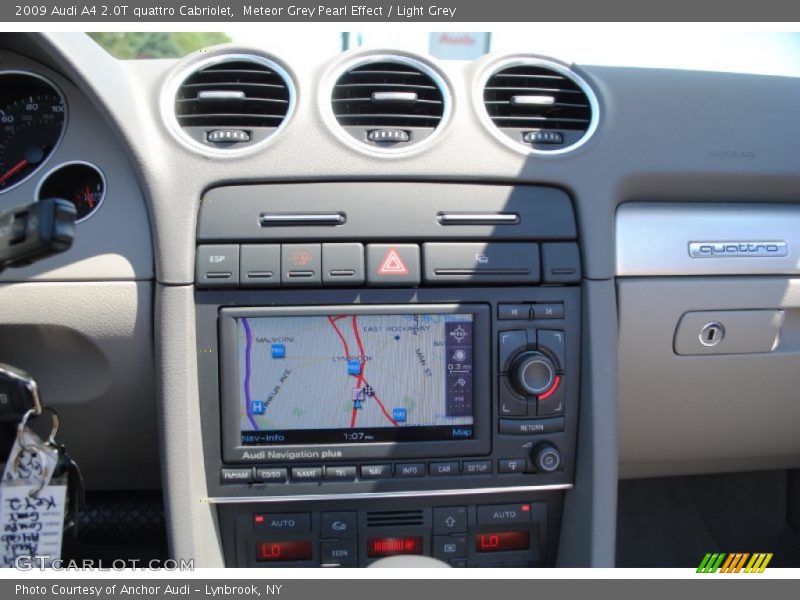 Meteor Grey Pearl Effect / Light Grey 2009 Audi A4 2.0T quattro Cabriolet