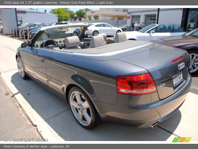 Meteor Grey Pearl Effect / Light Grey 2009 Audi A4 2.0T quattro Cabriolet