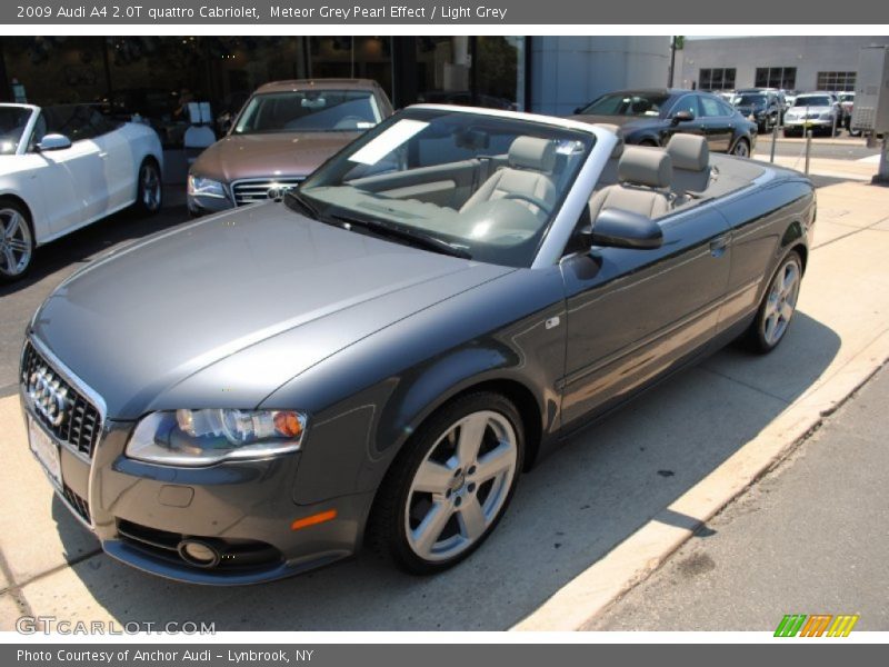 Meteor Grey Pearl Effect / Light Grey 2009 Audi A4 2.0T quattro Cabriolet