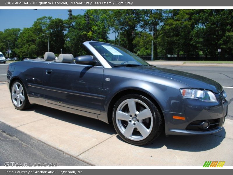 Meteor Grey Pearl Effect / Light Grey 2009 Audi A4 2.0T quattro Cabriolet