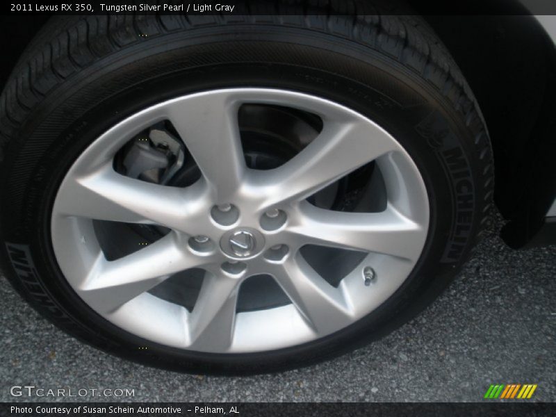 Tungsten Silver Pearl / Light Gray 2011 Lexus RX 350