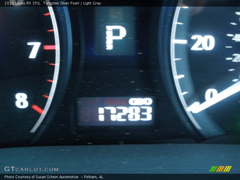 Tungsten Silver Pearl / Light Gray 2011 Lexus RX 350
