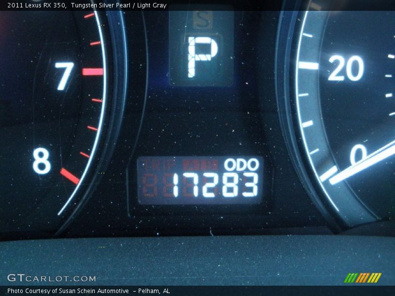 Tungsten Silver Pearl / Light Gray 2011 Lexus RX 350
