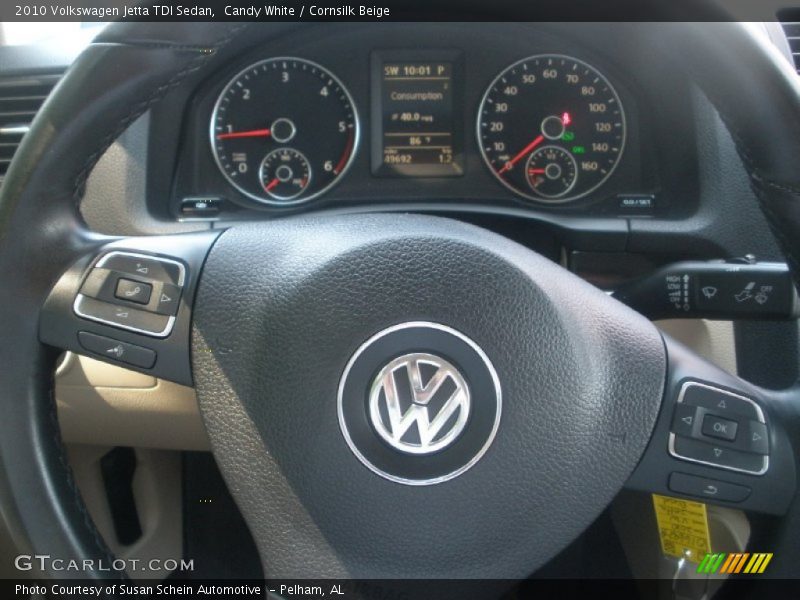 Candy White / Cornsilk Beige 2010 Volkswagen Jetta TDI Sedan